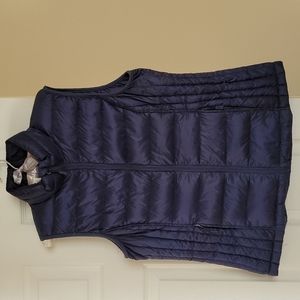 Women's 32 Degrees Heat Navy Large Down Puffer Vest Lightweight 2 Side Pockets +